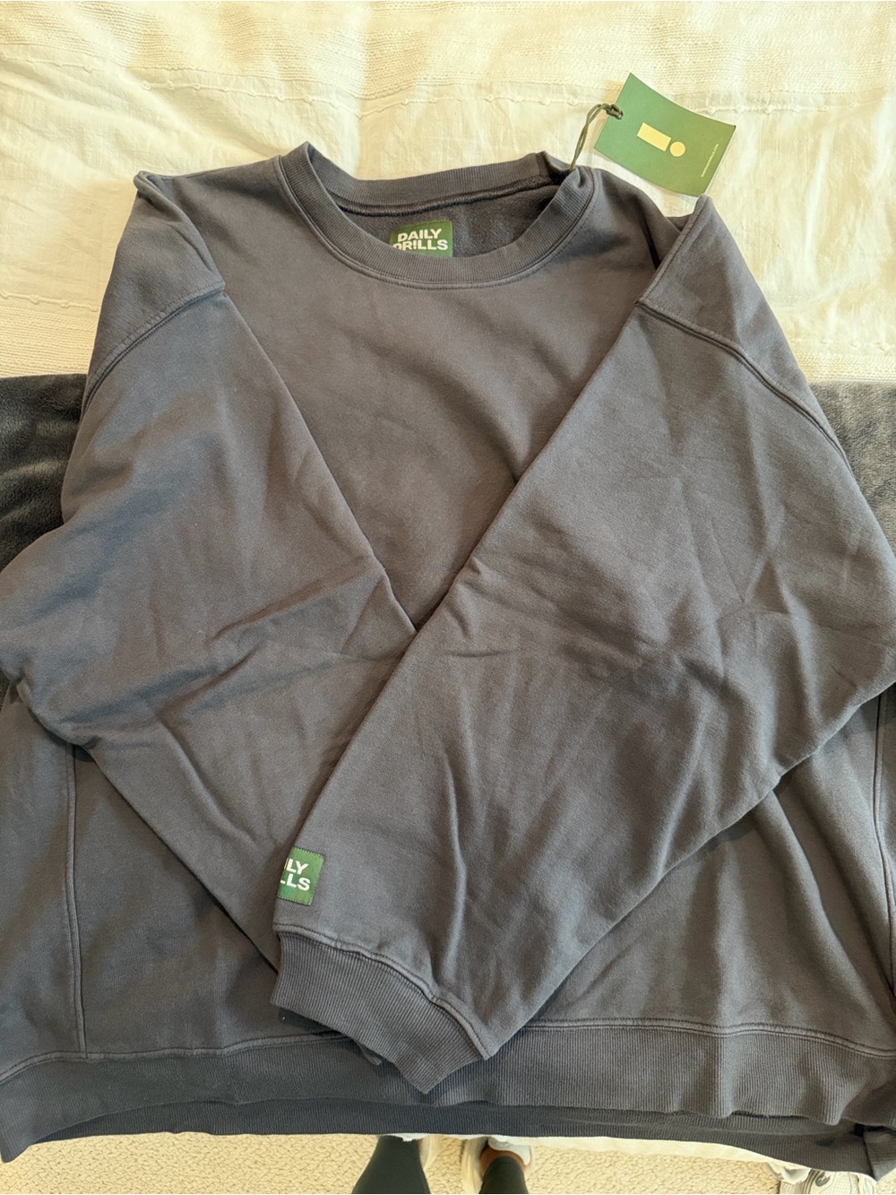 Daily Drills unisex Crewneck Sweatshirt in Charcoal Gray
